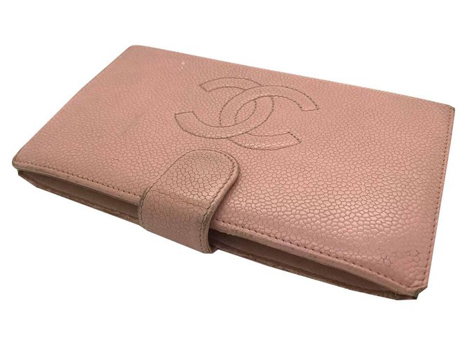 Chanel wallets Pink Leather  ref.135571