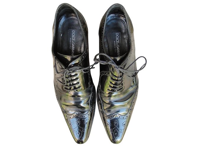 Derbies de couro Dolce & Gabbana Preto