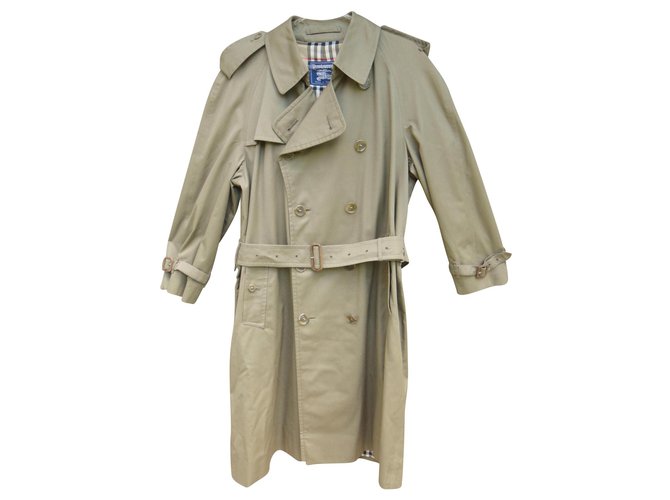 Burberry trenchcoat khaki vintage t 48 immaculate condition Cotton Polyester  ref.135629