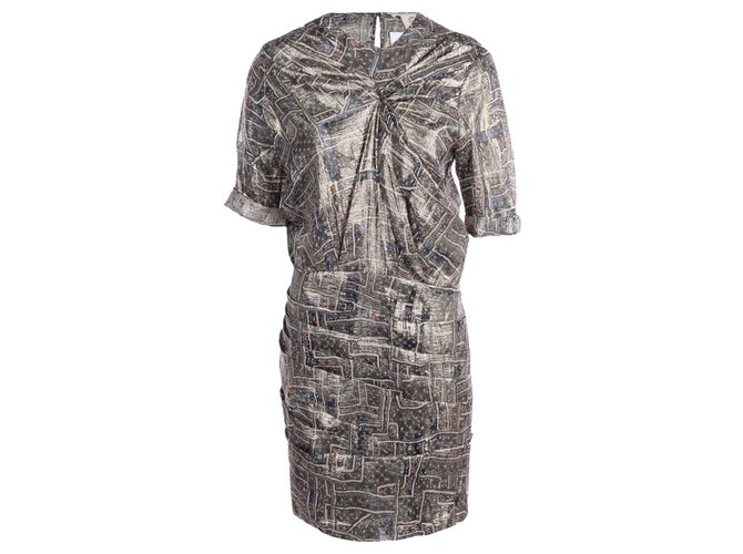 Isabel Marant Pour H&M Dresses colors Metallic Silk ref.135698 Joli Closet