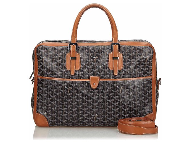 Goyard Black Goyardine Canvas and Leather Ambassade Briefcase Goyard