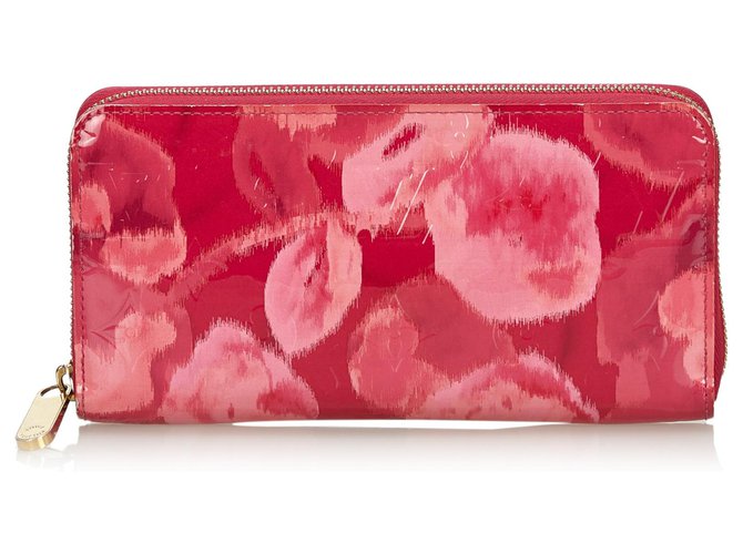Louis Vuitton Pink Vernis Ikat Zippy Wallet Leather Patent leather  ref.135745 - Joli Closet