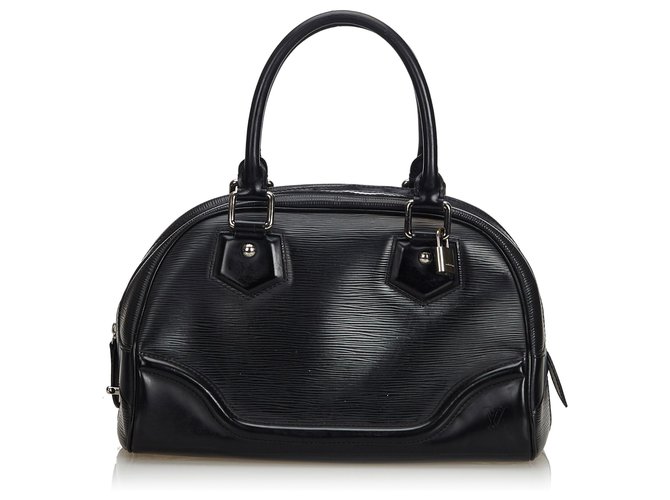 Louis Vuitton Black Epi Bowling Montaigne PM Leather  ref.135901