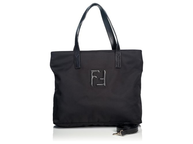 Cartella in nylon nero Fendi Pelle Panno  ref.135916