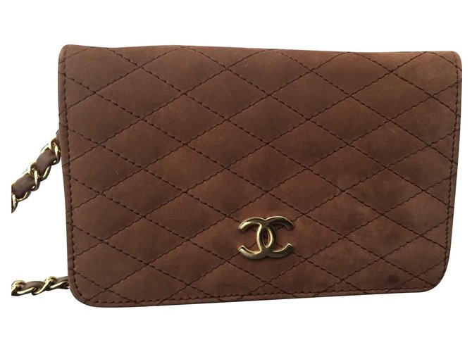 Chanel Clutch bags Caramel Leather Deerskin  ref.135970