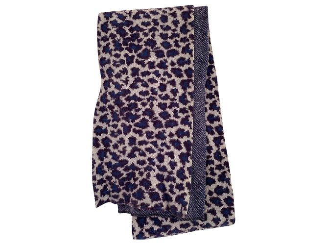Marc Jacobs Schal aus Wolle mit Animal Print Lila