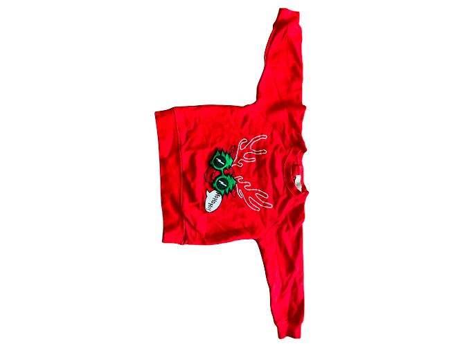 Stella Mc Cartney Pull de Noël Stella McCartney rouge coton 2 ans