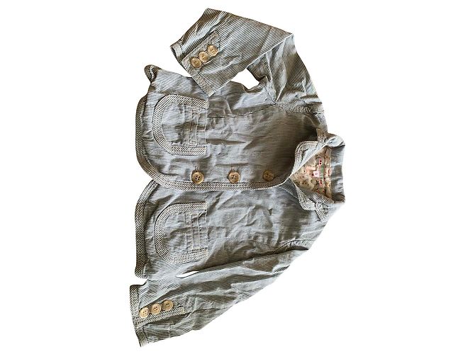 Bonpoint Veste Fille Bleu Clair Coton 3 ans