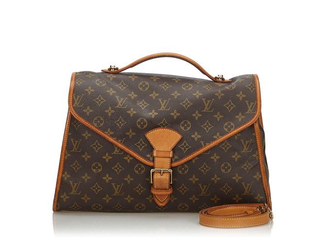 Louis Vuitton Brown Monogram Beverly Briefcase GM Leather Cloth  ref.136141