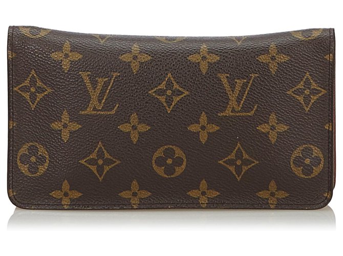 Louis Vuitton Brown Monogram Porte-Monnaie Zippy Cloth  ref.136176