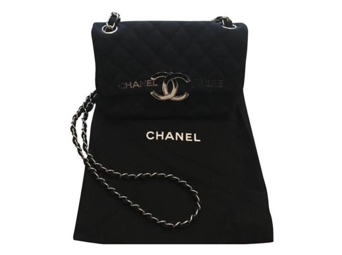 Chanel Bolsas Azul Algodão  ref.136202