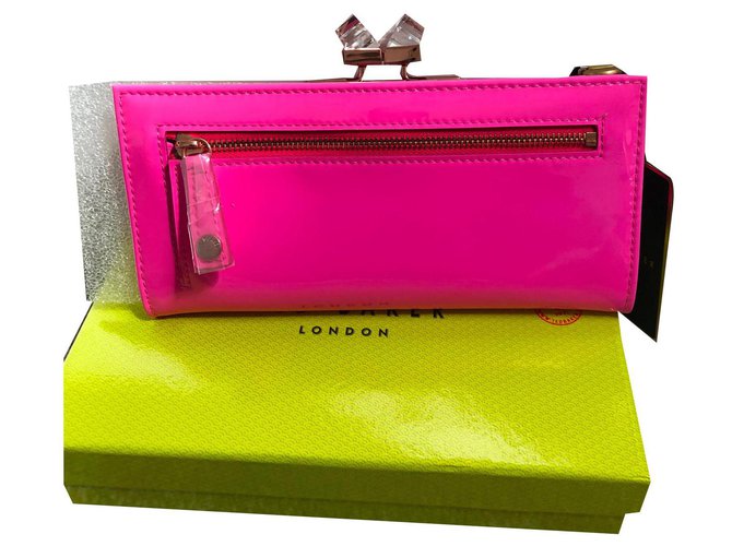 Ted Baker Purses, wallets, cases Pink Patent leather  ref.136223