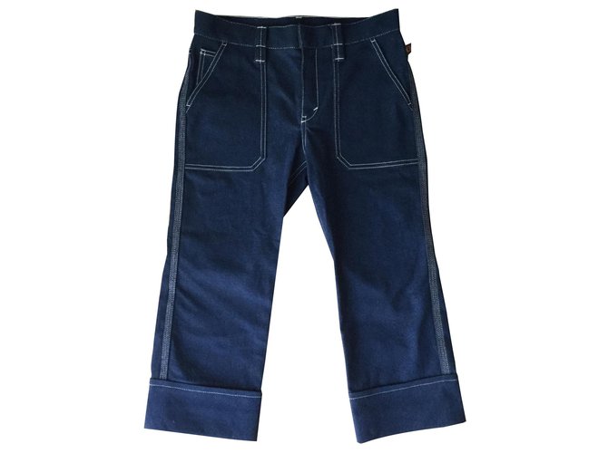 Chloé Pantalones Azul Algodón  ref.136224