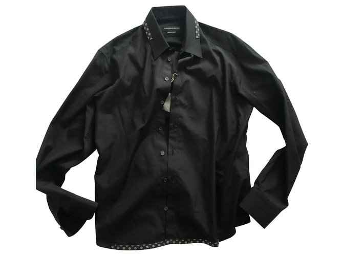 Alexander Mcqueen McQueen Shirt nouveau Coton Noir  ref.136249
