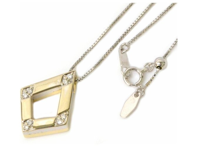 Autre Marque Diamantkette ohne Markenzeichen Golden Weißgold  ref.136283