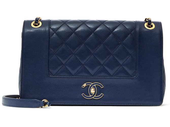 Chanel TIMELESS DIANA LIMITED EDITION NAVY Navy blue Leather  ref.136334