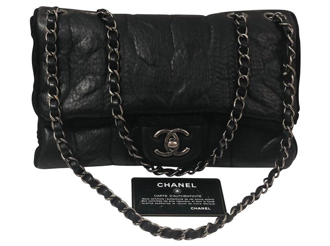 Timeless Chanel classico Nero Pelle  ref.136352