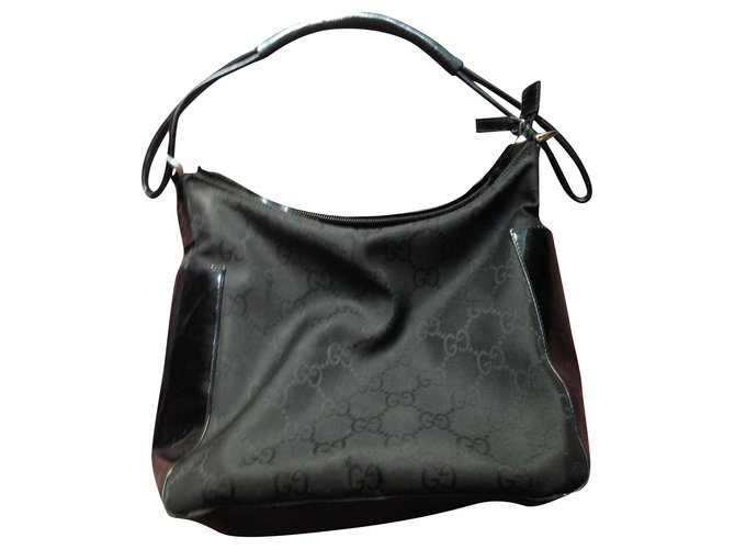 Gucci bi material patent Black Patent leather  ref.136356