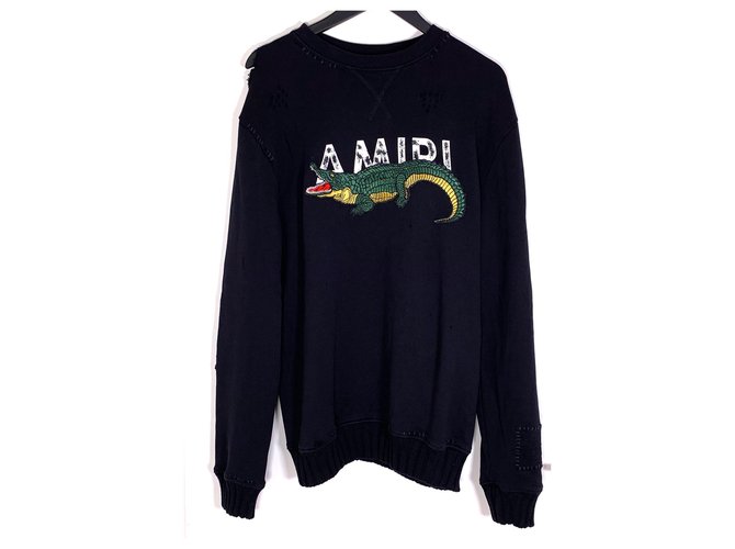 Amiri Sweaters Black Cotton  ref.136404