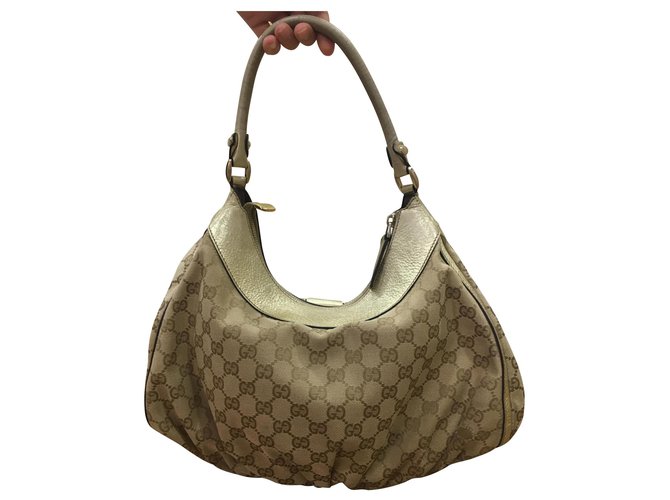 Gucci Cloth monogram bag Beige  ref.136414
