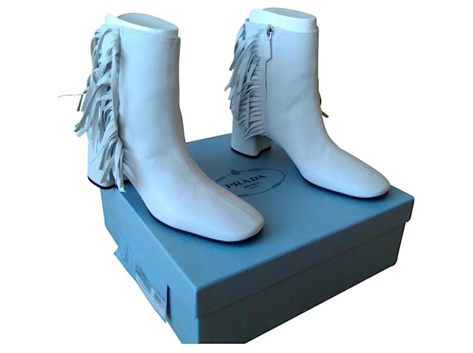 prada white boots
