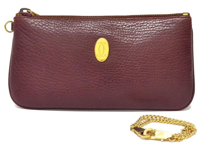 Cartier Leather Chain Pouch  ref.136430