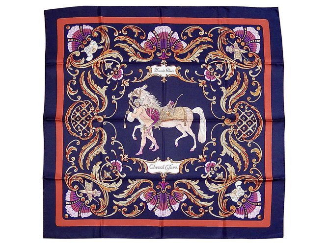 Hermès TURKISH HORSE Multiple colors Silk  ref.136441