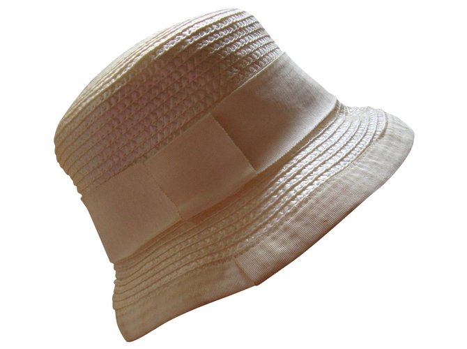 Georges Rech chapeau cloche Paille Blanc cassé  ref.136445