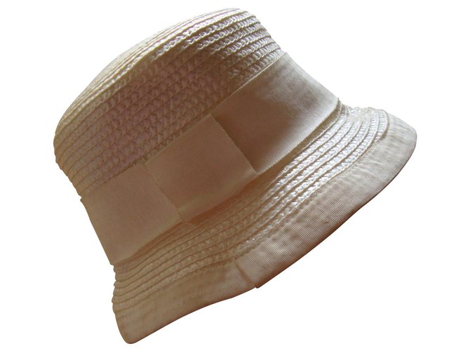 Autre Marque cappelli Bianco sporco Paglia  ref.136447