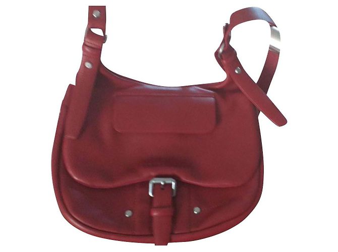 Bolso bandolera Longchamp de cuero rojo Roja