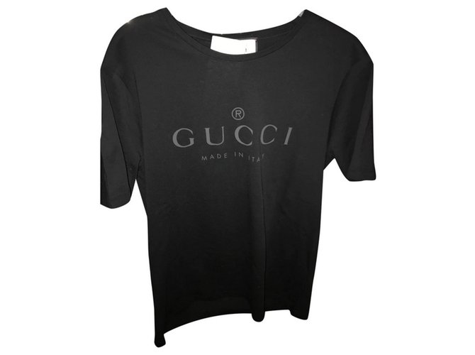 gucci tshirt unisex. NEW Black Cotton  ref.136484