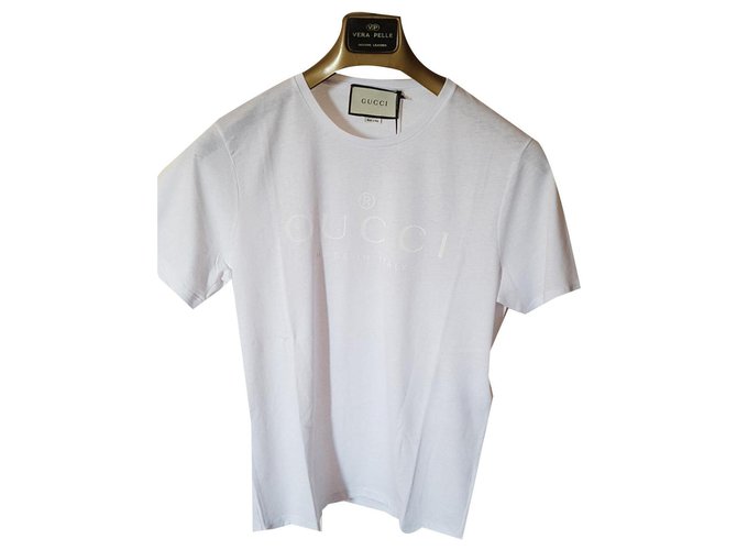 gucci camiseta unisex Blanco Algodón  ref.136485