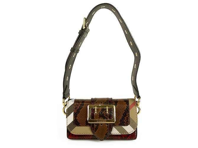 Burberry Prorsum Burberry Patchwork "The Clandon" Eine einzigartige Tasche aus Python-Schlangenleder und Karotasche