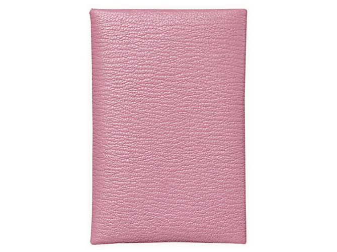 Hermès Purses, wallets, cases Pink Leather  ref.136507