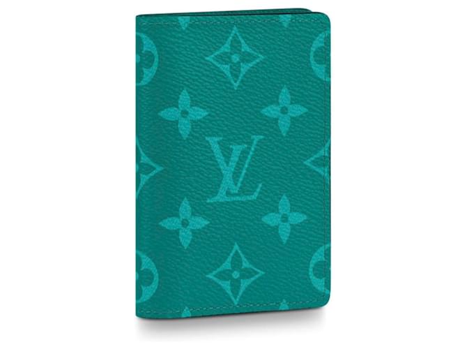 Louis Vuitton LouisVuitton mens carteira nova Verde Couro  ref.136532