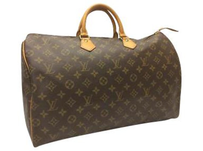 Louis Vuitton Speedy 40 Brown Cloth  ref.136539