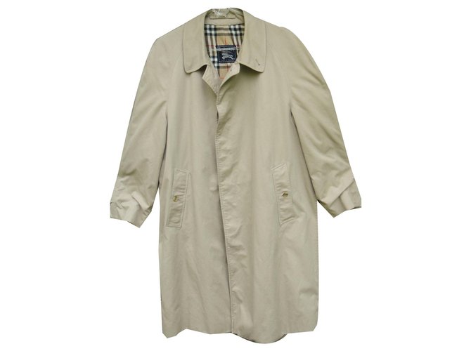 imperméable Burberry vintage taille 50 Coton Polyester Beige  ref.136547