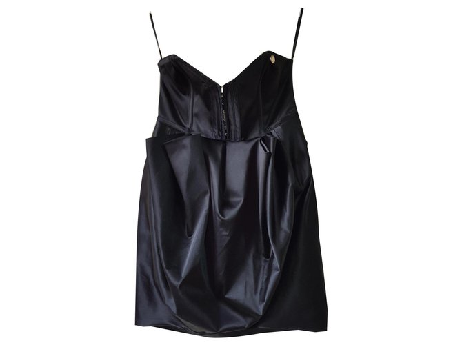 Mangano Dresses Black Cotton Polyester Elastane  ref.136588