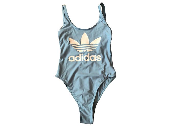 Badeanzug schwimmen Adidas Original Hellblau