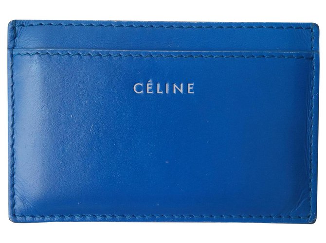 Céline Geldbörsen, Geldbörsen, Fälle Blau Leder  ref.136611