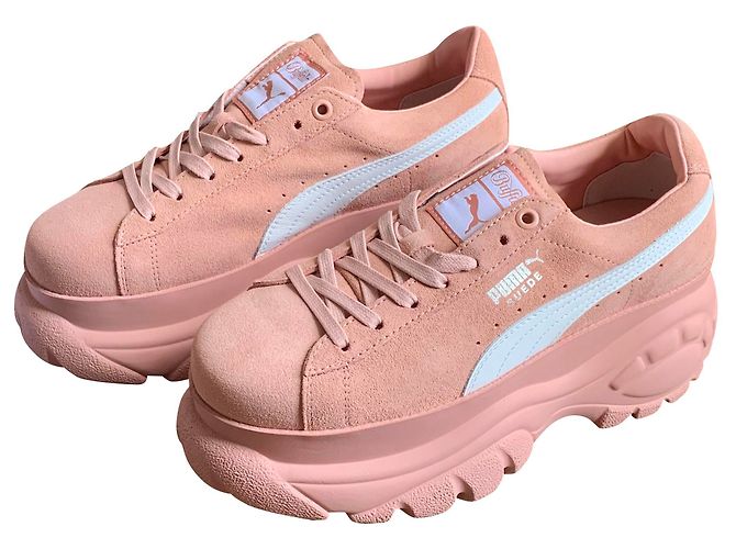 Buffalo London sneakers Rose Blanc