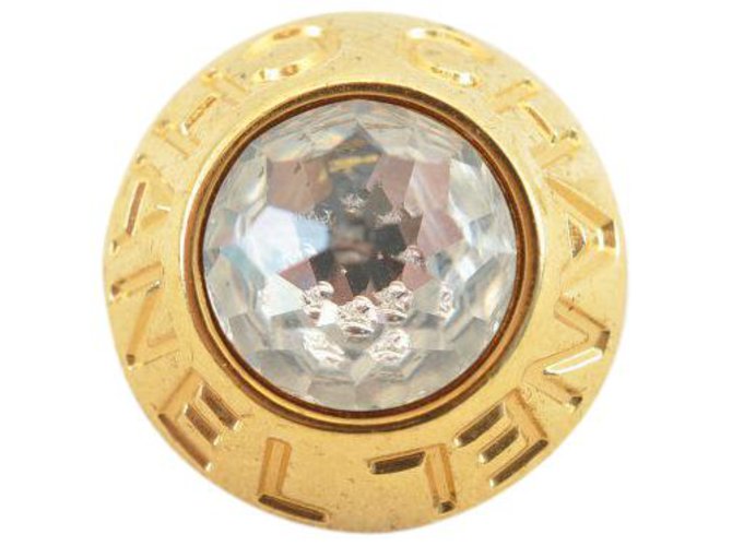 Chanel Clip-On Vintage CC Golden Gelbes Gold  ref.136631