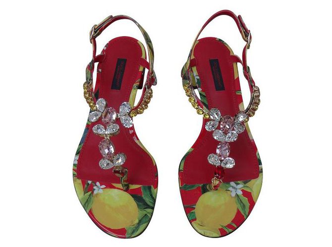 Dolce & Gabbana sandali Multicolore Pelle verniciata  ref.136636