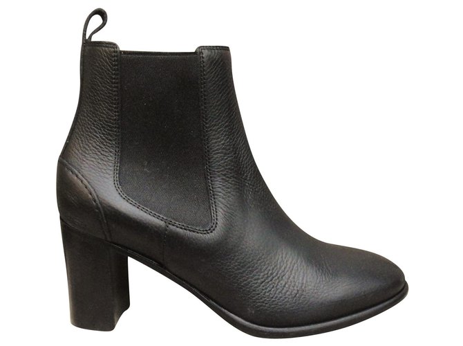 new Heschung boots Black Leather  ref.136644