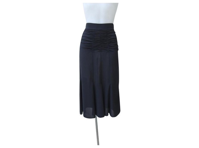 Prada Skirts Black Silk  ref.136656