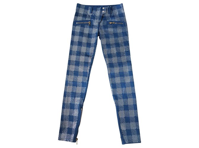 Balmain jeans Argenté Bleu  ref.136702