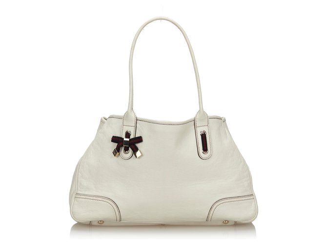 Gucci White Guccissima Princy Tote Bag Leather  ref.136806