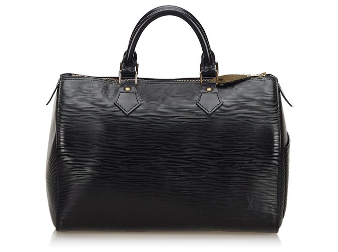 Louis Vuitton Black Epi Speedy 30 Leather  ref.136818