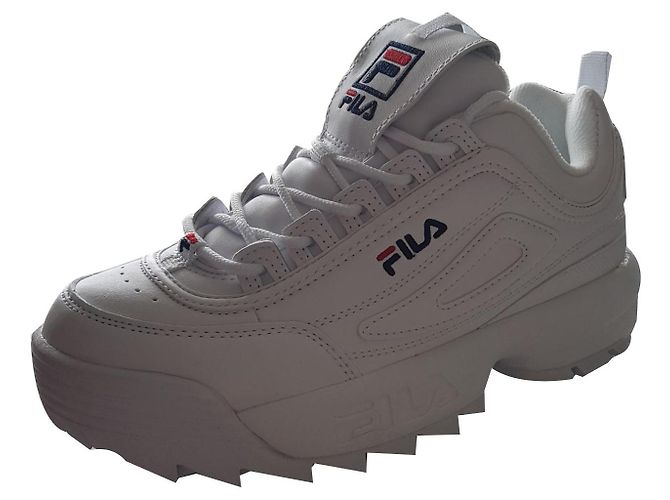 Autre Marque Fila Disruptor Sneaker aus weißem Leder