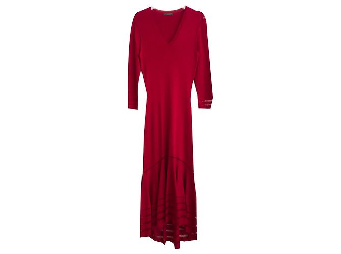 Alexander McQueen Fuschia Kleid aus Viskose lang